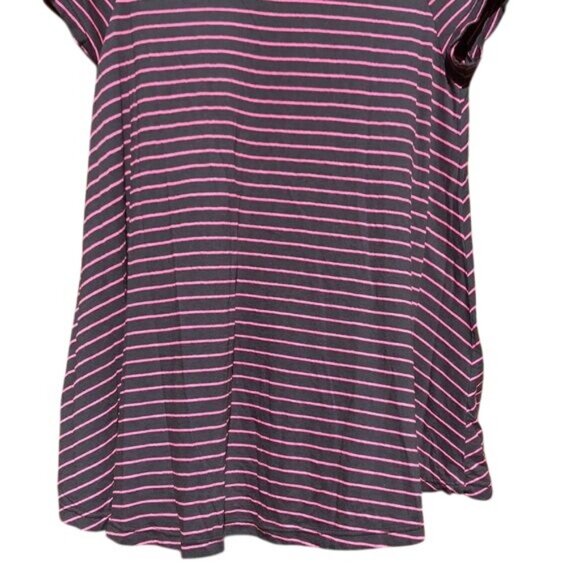 Splendid Pink & Grey Casual Comfortable Oversized Striped Top Size S - Picture 7 of 8